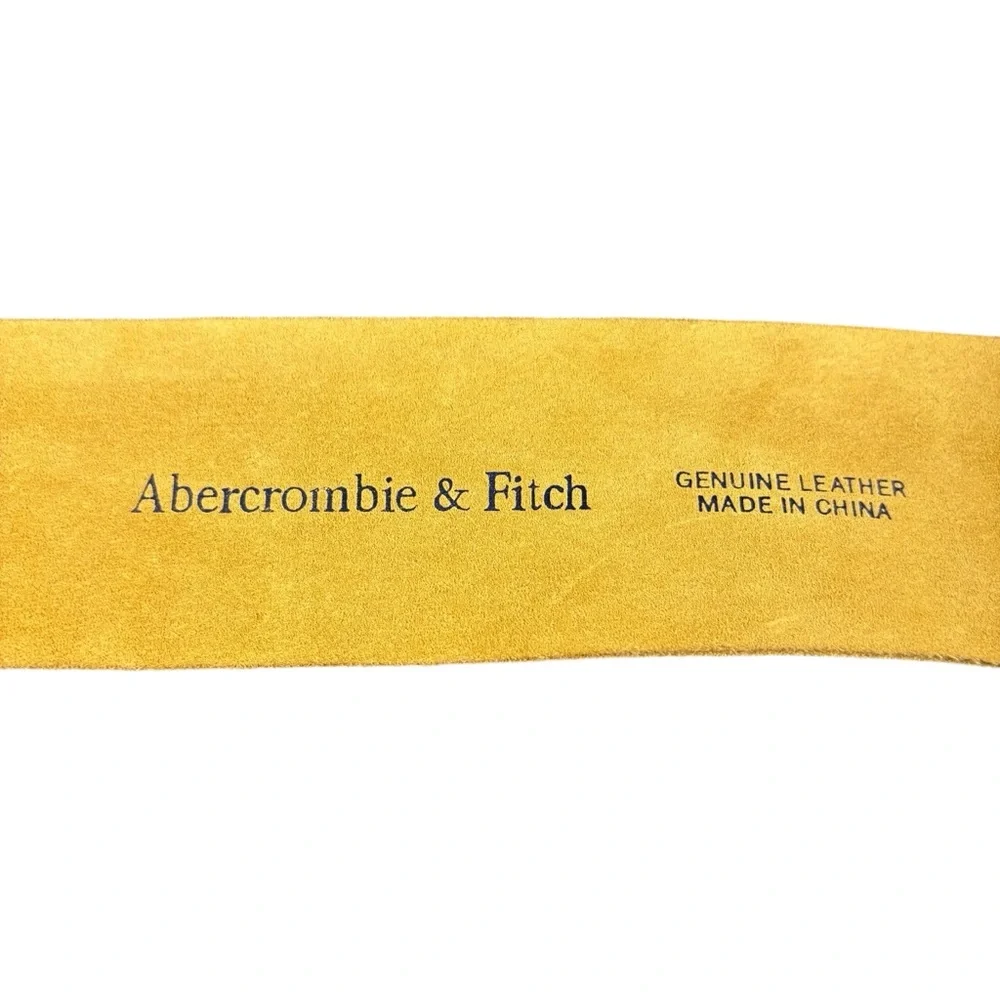 Abercrombie & Fitch Vintage Suede Beige Floral Embroidered Belt Size M
